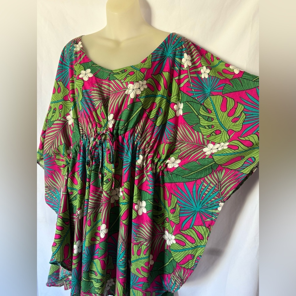 Tropical Floral Women's Blouse - Picture 2 of 4